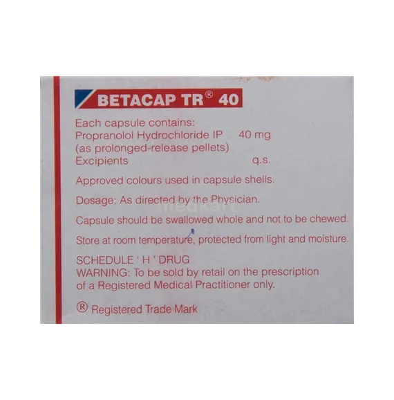 betacap tr 40mg capsule 10's